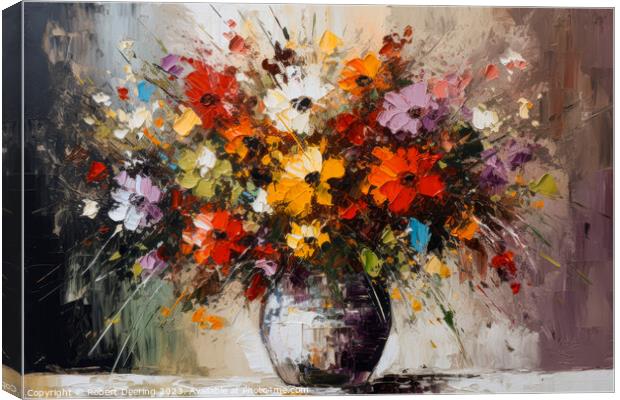 Vibrant Petals Canvas Print by Robert Deering