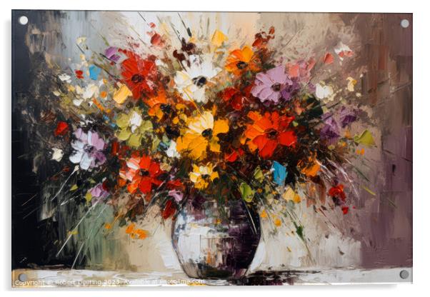 Vibrant Petals Acrylic by Robert Deering