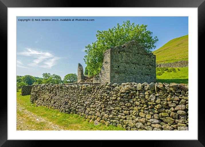 Abandoned Farmhouse off Sedbergh Road Cumbria Framed Mounted Print by Nick Jenkins