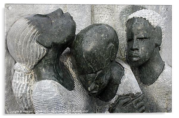African sculpture Acrylic by Howard Corlett