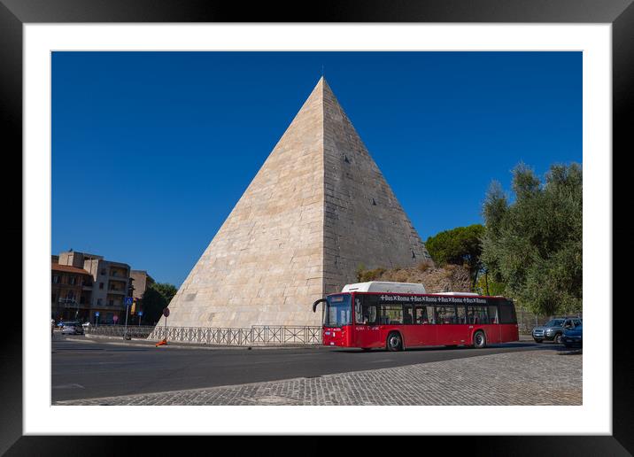 Pyramid of Cestius in Rome Framed Mounted Print by Artur Bogacki