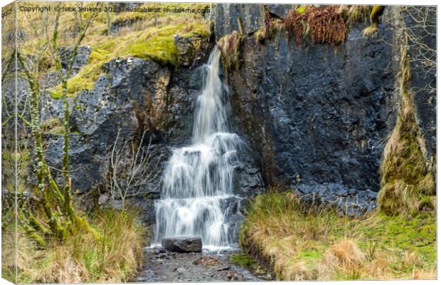 One of Two Falls at Aisgill in Cumbria  Canvas Print by Nick Jenkins