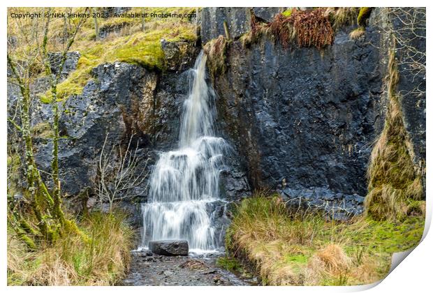 One of Two Falls at Aisgill in Cumbria  Print by Nick Jenkins