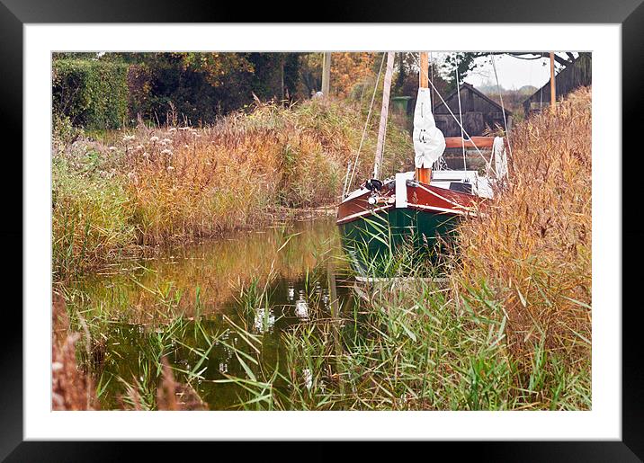 Moored at Hickling Framed Mounted Print by Stephen Mole
