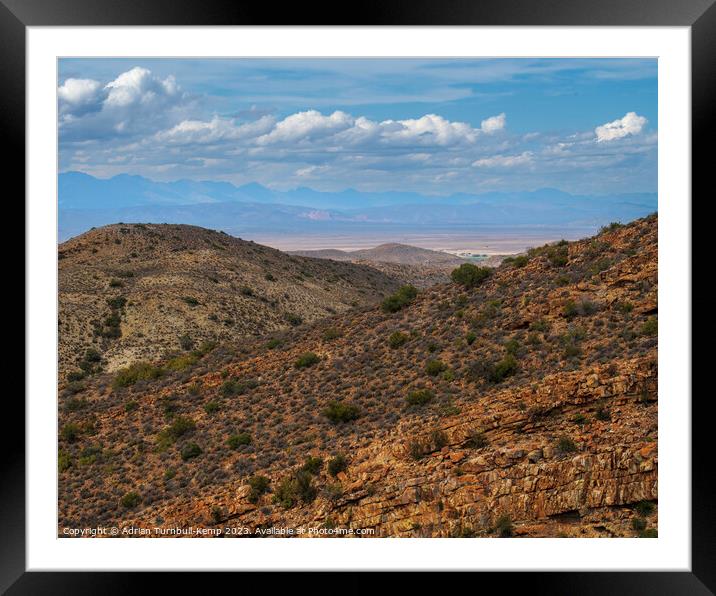 View of Calitzdorp from Rooiberg Pass. Framed Mounted Print by Adrian Turnbull-Kemp