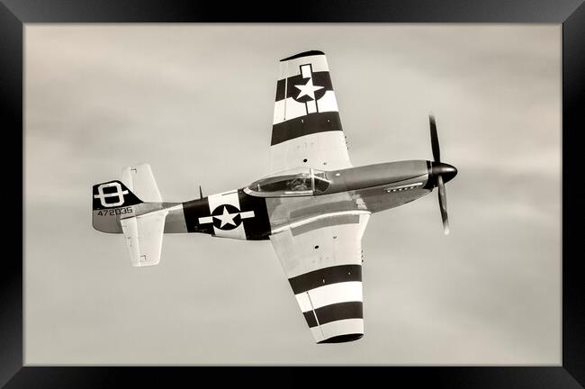 P51D Mustang in D-Day markings  Framed Print by Kevin Howchin