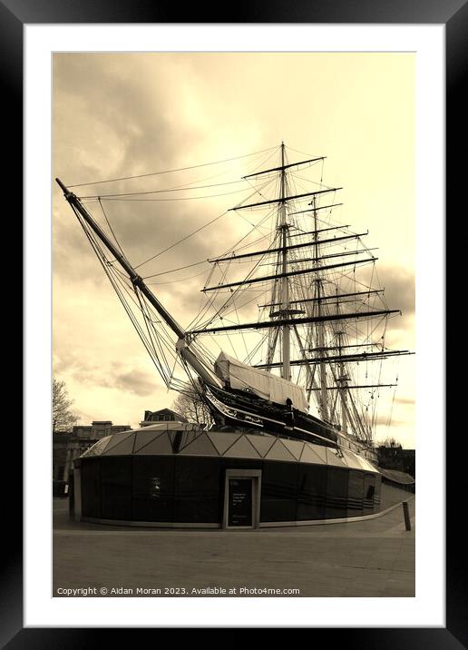 The Cutty Sark and Museum at Greenwich, London  Framed Mounted Print by Aidan Moran