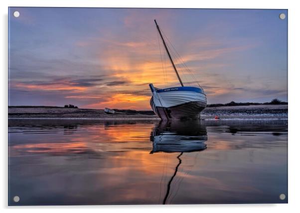 Sunset at Burnham Overy Staithe  Acrylic by Gary Pearson