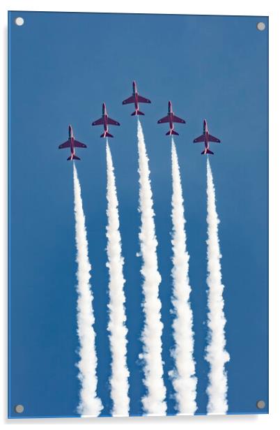 The Red Arrows 02 Cosford Air Show 2023 Acrylic by Glen Allen