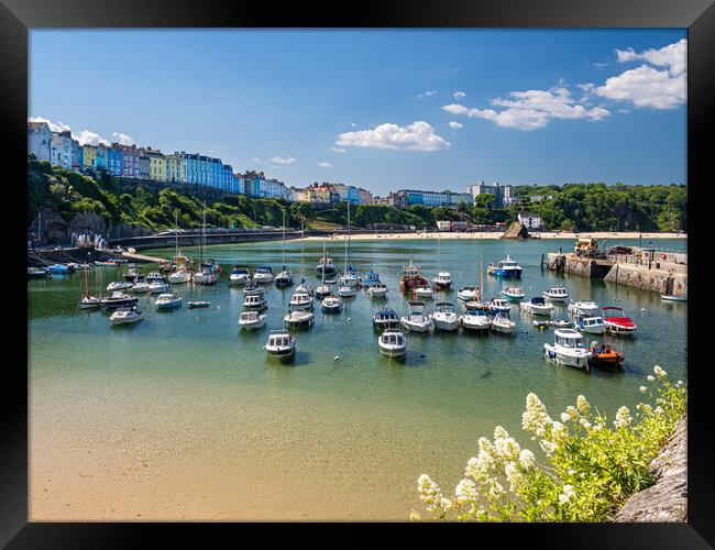  Tenby Harbour, Pembrokeshire, Wales. Framed Print by Colin Allen