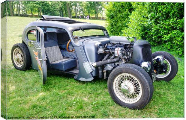 Hot Rod Car Canvas Print by Alison Chambers