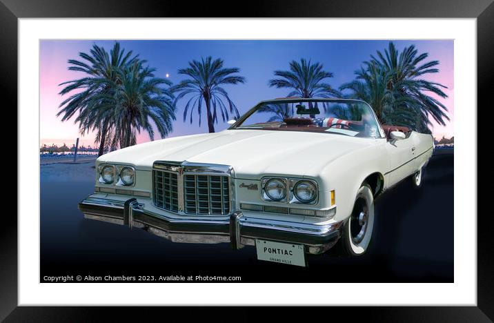 Pontiac Grand Ville Framed Mounted Print by Alison Chambers