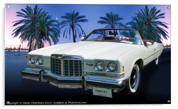 Pontiac Grand Ville Acrylic by Alison Chambers