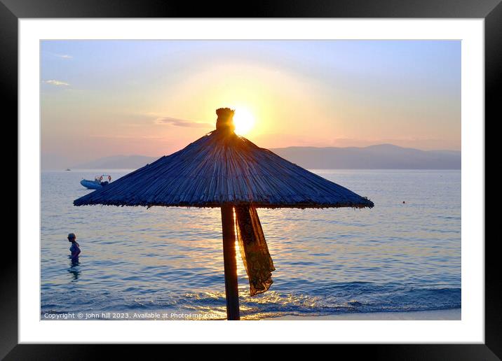 Serenity by the Sea Framed Mounted Print by john hill