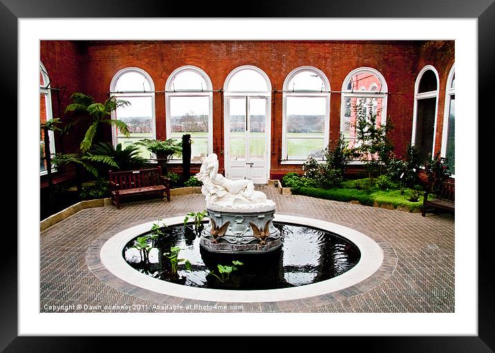 Galatea, Marble Statue in Avery Hill Winter Garden Framed Mounted Print by Dawn O'Connor