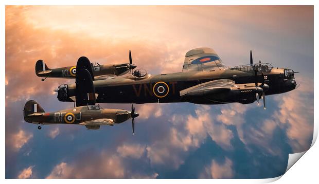 'Echoes of Britain's Airborne Valour' Print by Kevin Elias