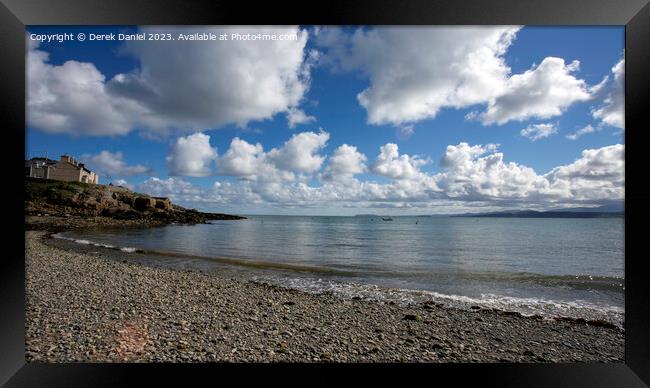 Moelfre Beach, Anglesey Framed Print by Derek Daniel
