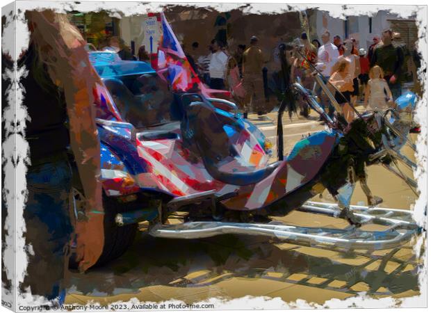 Trike in Paint. Canvas Print by Anthony Moore