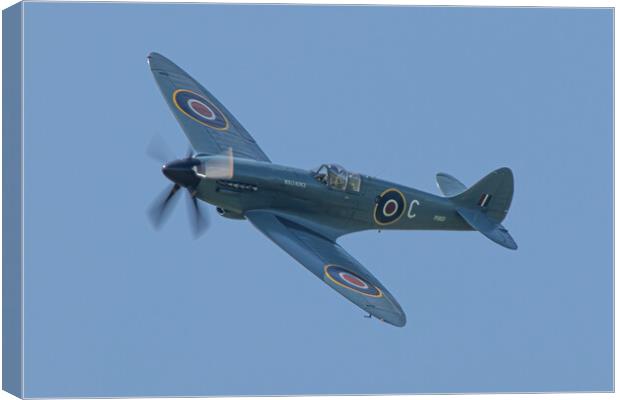 Spitfire Griffon Power Canvas Print by J Biggadike