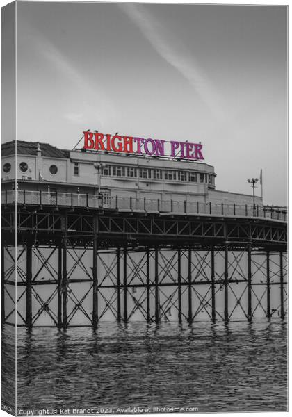 Brighton Pier in black and white Canvas Print by KB Photo