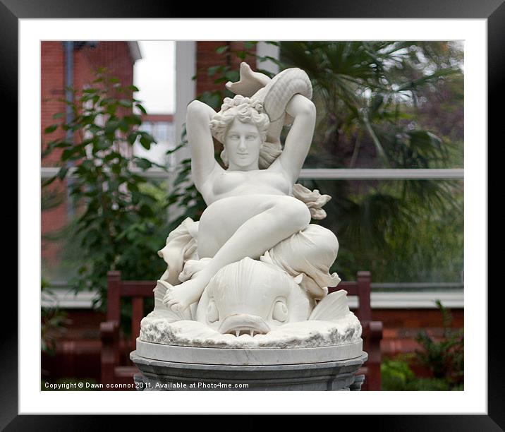Galatea, Marble Statue in Avery Hill Winter Garden Framed Mounted Print by Dawn O'Connor