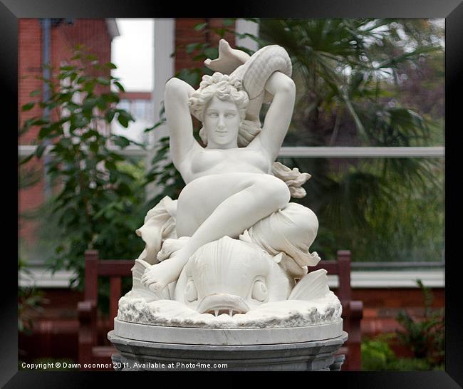 Galatea, Marble Statue in Avery Hill Winter Garden Framed Print by Dawn O'Connor