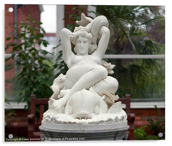 Galatea, Marble Statue in Avery Hill Winter Garden Acrylic by Dawn O'Connor