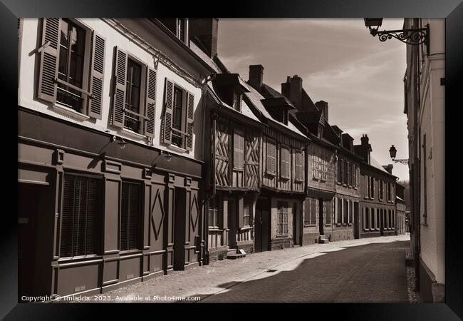 Quaint street, Sainte-Valery-sur-Somme, France Framed Print by Imladris 