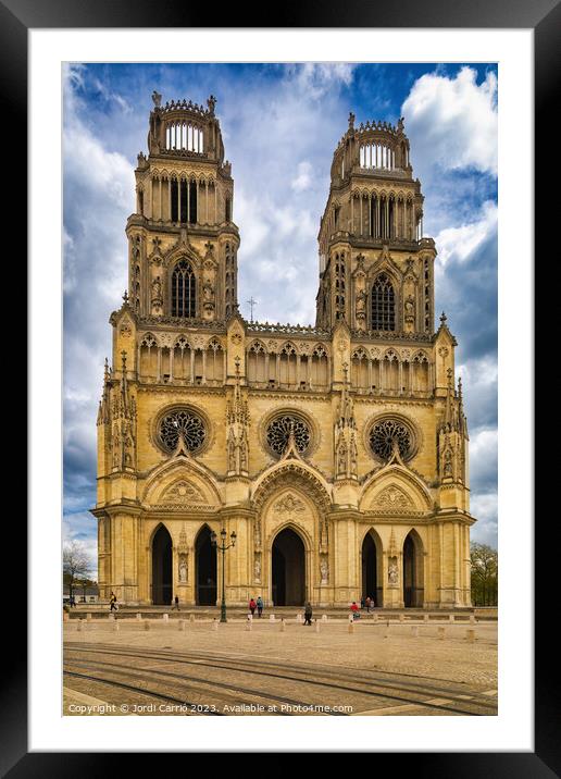 The splendor of the Orléans Cathedral - CR2304-891 Framed Mounted Print by Jordi Carrio