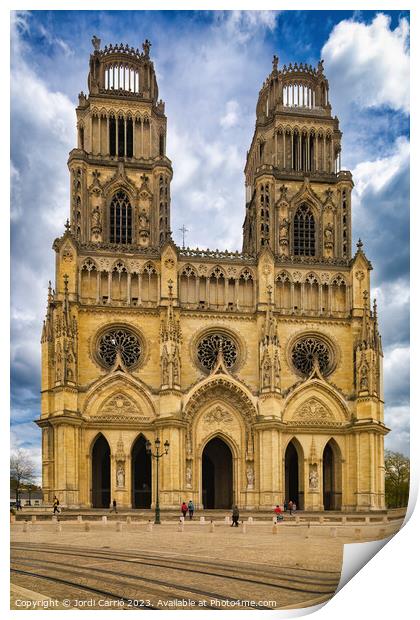 The splendor of the Orléans Cathedral - CR2304-891 Print by Jordi Carrio