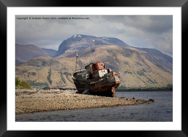 MV Dayspring wreck at Corpach Framed Mounted Print by Graham Moore