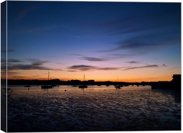 Topsham estuary sunset Canvas Print by Charles Powell