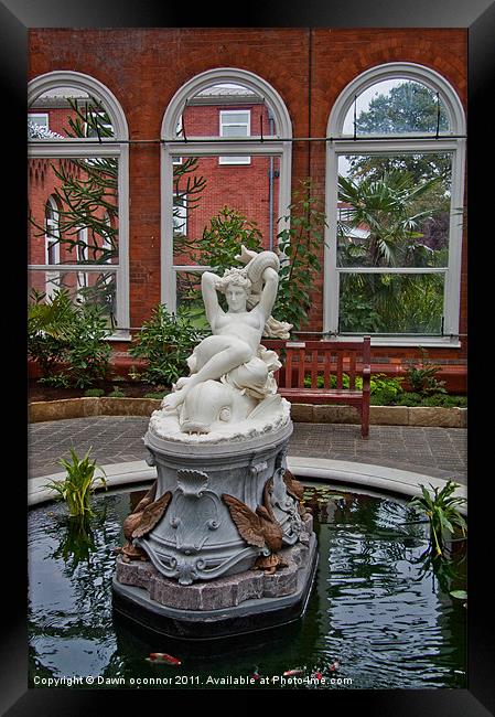 Galatea, Marble Statue in Avery Hill Winter Garden Framed Print by Dawn O'Connor
