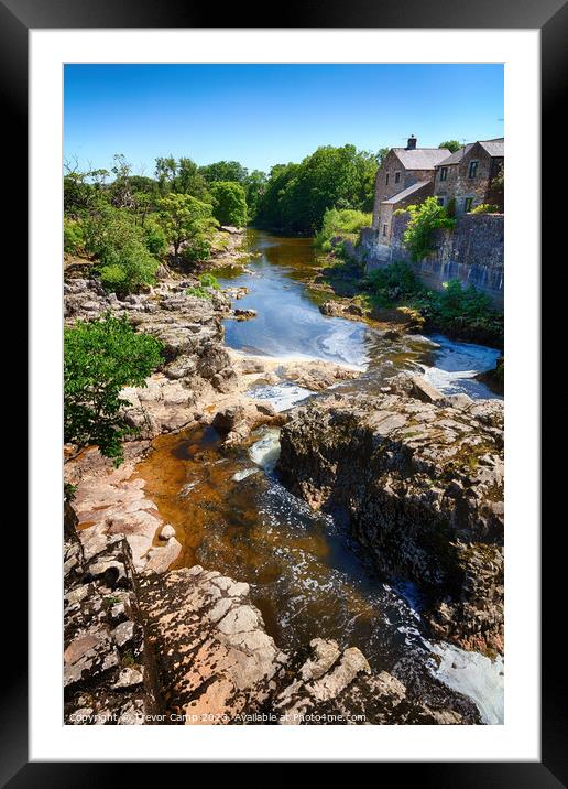 Whirlpools of Linton Falls Framed Mounted Print by Trevor Camp