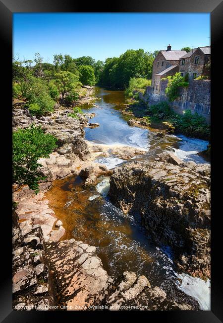 Whirlpools of Linton Falls Framed Print by Trevor Camp