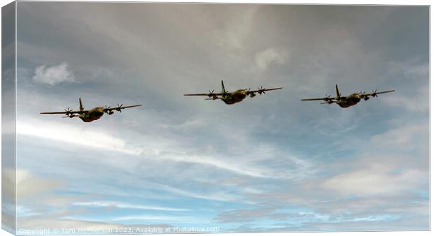 Hercules Final Flypast RAF Lossiemouth Canvas Print by Tom McPherson