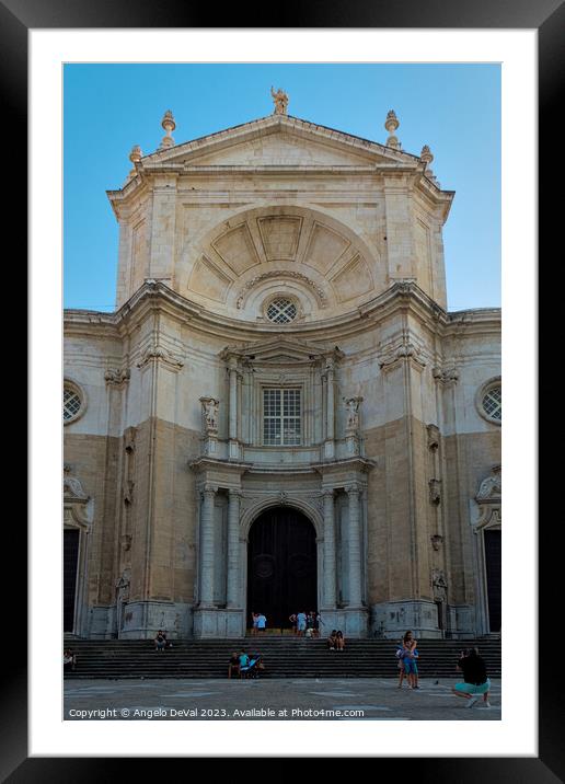 Cadiz Cathedral Facade Framed Mounted Print by Angelo DeVal