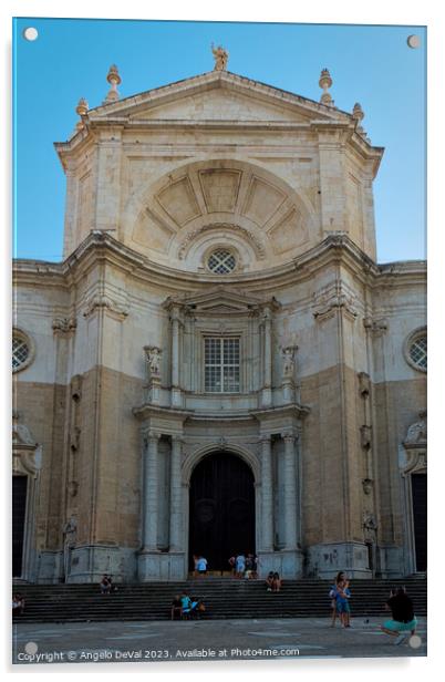 Cadiz Cathedral Facade Acrylic by Angelo DeVal