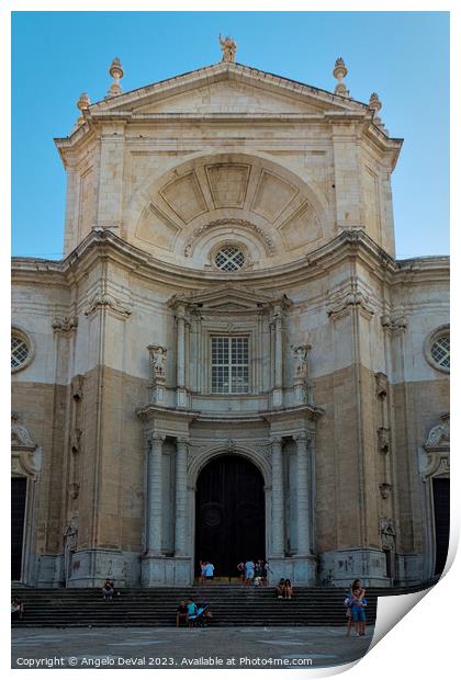 Cadiz Cathedral Facade Print by Angelo DeVal