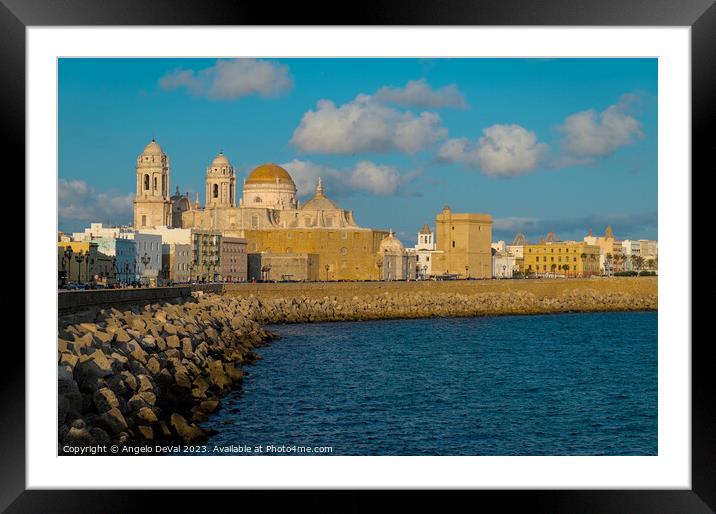 Cadiz City Coast Framed Mounted Print by Angelo DeVal