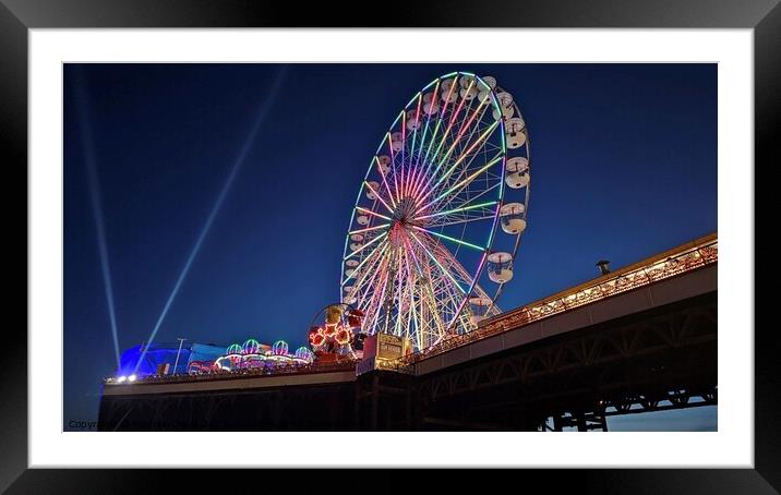 Central Pier Big Wheel Framed Mounted Print by Michele Davis