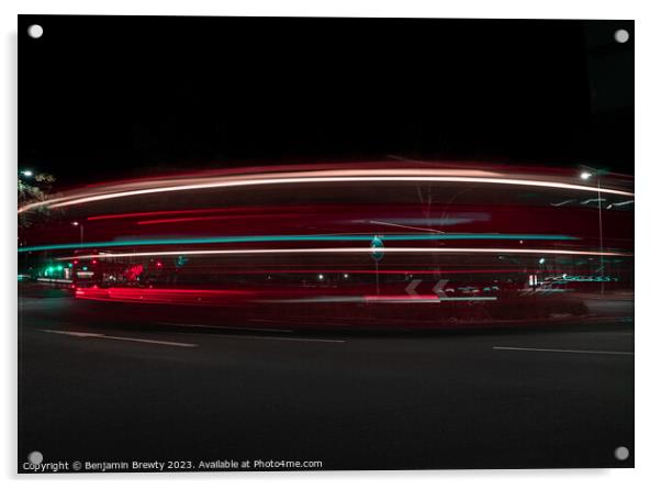 Bus Long Exposure Acrylic by Benjamin Brewty