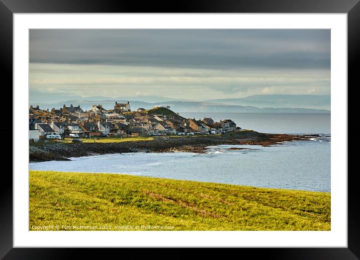 Sunrise at Burghead Village Seascape Framed Mounted Print by Tom McPherson