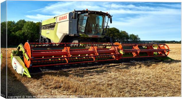 Lexion 7500 Claas Combine Harvester Canvas Print by Tom McPherson