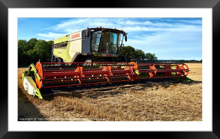 Lexion 7500 Claas Combine Harvester Framed Mounted Print by Tom McPherson