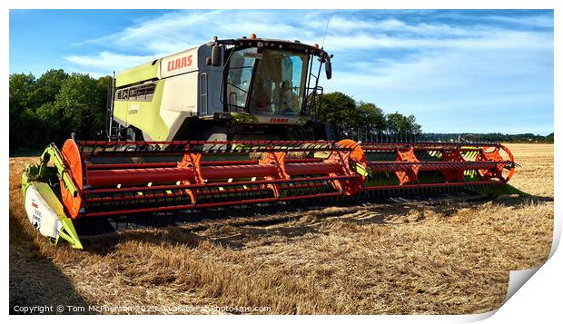 Lexion 7500 Claas Combine Harvester Print by Tom McPherson