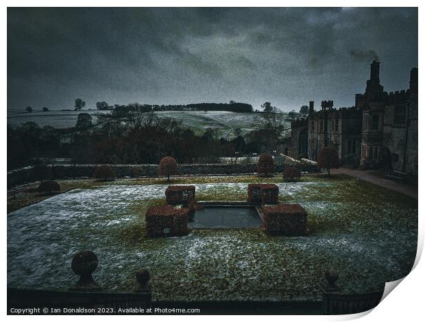 Enchanting Chatsworth House on a Cloudy Day Print by Ian Donaldson