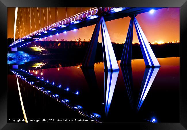 Infinity Bridge - Stockon On Tees Framed Print by victoria goulding