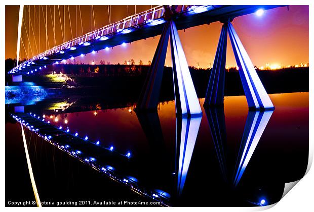 Infinity Bridge - Stockon On Tees Print by victoria goulding