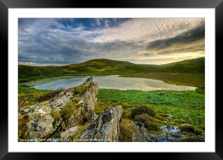 Bearded Lake, Wales Framed Mounted Print by David Macdiarmid